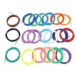 Yunseity 3D-Druckstift-Filament, PCL-Material 1,75 Mm, 20 Farben ohne Blasen und Glatte Oberfläche,...
