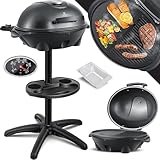 KESSER® elektrischer Elektrogrill 2in1 Tischgrill - Standgrill mit Deckel Standfuß | max. 2400...