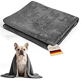 FuzzyFlavor Hundehandtuch Extra Dick und Reißfest von Hunden & Katzen | 100 × 42 cm Mikrofaser...