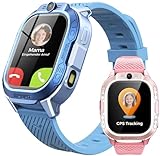 4G Kinder Smartwatch mit GPS Tracker & Telefon - KI Präzise Echtzeit-Ortung (GPS/WIFI/LBS),...