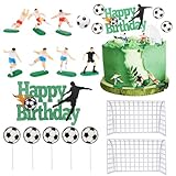 Tortendeko Fussball, Tortenaufleger Fussball Deko Tortendeko Kinder Fußball Kuchendeko Cake Topper...