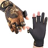 BB Hapeayou Angelhandschuhe Herren mit 3 Finger Abklappbar Neoprenhandschuhe Angeln Winter Outdoor...