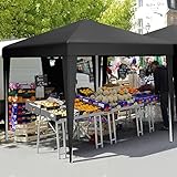 YITAHOME 3X3Meter Outdoor Pop Up-Pavillon mit Seite Faltpavillon, Wasserdichter Faltbarer...