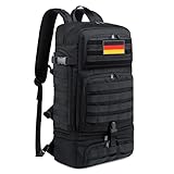 BERTASCHE Taktisch Rucksack Trekkingrucksack 35L Wanderrucksack 15.6 Zoll Laptop Lunch Rucksack für...