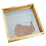 Soil Sifter - 30x5cm Sturdy Sifter Screen | Handheld Garden Sifting Tool | Edge Design Solid Wooden...