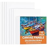 Leinwand zum Bemalen Set Aus 100% Baumwolle (10 Stück) Vorgespannte Weiße Künstler Leinwände zum...