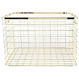 Edelstahl Wäschekorb, Wäschesammler Organizer, 39.8x35.5x26.8cm Gold - Robuste Verarbeitung,...