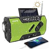 UNIQUEBELLA Solar Radio, Tragbare Notfall Radio mit Kurbel, 8000mAh Wiederaufladbare Dynamo...