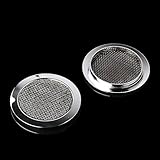 LYWS Schalllocheinsätze für Dobro Resonatorgitarre, verchromt, abgeschirmt, 2 Stück