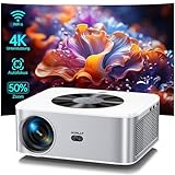 Beamer【Autofokus/Trapezkorrektur】 Full HD 1080P WiFi Bluetooth Projektor 4K Unterstützt mit...