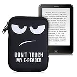 kwmobile Tasche für eReader - Neopren Hülle Schutzhülle Don't Touch My E-Reader Weiß Schwarz -...