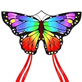 Schmetterlingsdrachen für Kinder & Erwachsene leicht zu fliegen, 55' x 28' großer...