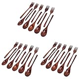 Youbones 30 Stück Gabeln Set Utensilien Set Wiederverwendbares Natur Besteck Set Zum Kochen RüHren...