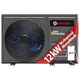 HANTECH Wärmepumpe Heizung 12 kW Monoblock Luft-Wasser A+++ R32, Tri-Thermal, WIFI, App, 3-Zonen...