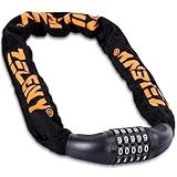 ZELENY Fahrradschloss hohe Sicherheit 7mm, Zahlenschloss mit 5-Stelliger Zahlencode, 90cm...