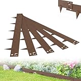 XMTECH Rasenkante Metall 106x16cm flexibel, Beeteinfassung & Beetumrandung aus Stahlblech, 10 Stück...