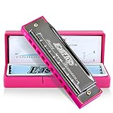 East Top Blues Mundharmonika, diatonische 10 Löcher C-Taste Happy Mundharmonika für Anfänger,...