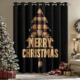 Generisch Vorhänge Weihnachten, Christbaum Weihnachtsbaum Vorhang Blickdicht mit Ösen, Gardinen...