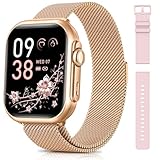 Sanorum Smartwatch Damen mit 1000mAh Akku, 1,85’’ AMOLED Fitnessuhr Damen mit...