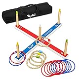 Ringwurfspiel Kinder Outdoor XXL - Toyfel Wurfspiel Kinder Outdoor & Indoor Ringe werfen Garten...
