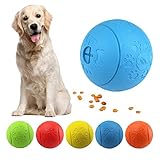 MEKEET Hundeball Snackball Hundespielzeug Futter Ball, Leckerli Spielzeug Ball aus Gummi ungiftig...