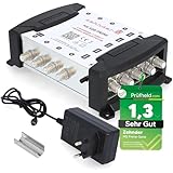 [ Test SEHR GUT *] ZEHNDER 5/8 Multischalter für Quattro & Quad LNB, Multiswitch für 1 Satelliten...