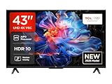 TCL 43V6C 43 Zoll 4K UHD Smart Fernseher – HDR10+, HVA-Panel, Dolby Vision, Google TV, HDMI 2.1,...