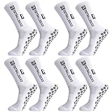 Apricitie 4 Paare Fußball Socken, 39-46 Fußballsocken Anti Rutsch Grip Sportsocken Rutschfeste...