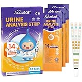 Accufast Urin Teststreifen für 14 Indikatoren - 20 Stück Einzeln Verpackt - Gesundheitstest mit...
