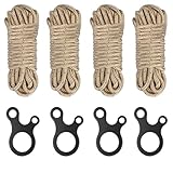 4 StüCke Zelt Wind Schnur 6m×5.5mm Abspannseile Camping, Sturmfestes ZeltzubehöR Mit 4...