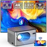 Beamer 【Auto Fokus/Keystone 6D/4P】20000L Nativ 1080P Overhead-Projektor, WiFi Bluetooth...