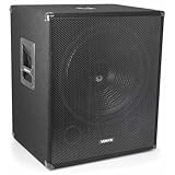Vonyx SMW18 PA Passiv Subwoofer, 18 Zoll Sub, 1000 Watt, stabile Party Bass Box, Tieftöner, Passive...