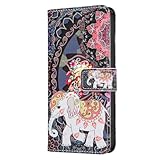 WOWUDI für Handyhülle Motorola Moto G34 5G,Leather Flip Wallet Phone Case Cover [3 Kartenfächer]...