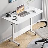 HDHNBA Höhenverstellbarer Schreibtisch mit Rollen, tragbare Laptop-Schreibtische, rollbarer...