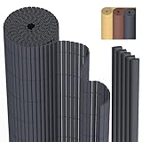 PVC Sichtschutzmatte Sichtschutzzaun 80 x 400 cm Privatsphäre Wetterfest für Garten, Balkon und...