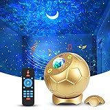 LED Sternenhimmel Projektor,Fußballform Nachtlicht Sternenhimmel mit Fernbedienung,65 Lichteffekte...