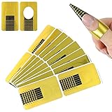 Hanyousheng Nagel Schablone, 130 Stück Schablonen Nagelverlängerung, Modellier Schablone...