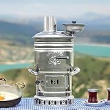 Tubibu Samowar Wasserkocher mit kostenlosem Energieverbrauch, 4 l, Semaver Samavar Boot Camping...