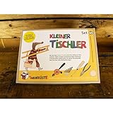 Die Werkkiste, Holzbauset, Kleine*r Tischler*in Set 5, Werkzeugset für Kinder, echtes Werkzeug,...