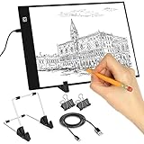 INSANYJ Leuchttisch A4 für Diamond Painting Zubehör, Einstellbare Helligkeit Lichtplatten mit...