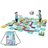 THE TWIDDLERS XXL Schlangen & Leitern mit Aufblasbarem Würfel & Tragetasche, Riesen Outdoor Spiele,...