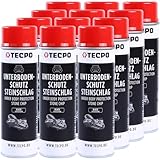 TECPO 12x Unterbodenschutz Steinschlag überlackierbar schwarz, 500ml