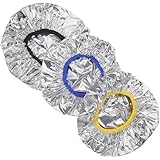 FIXOSHEE 3 Stück Teiliges Wiederverwendbare Haarkappen in Blau Gelb Schwarz Aluminiumfolie...