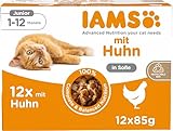 IAMS Delights Kitten Nassfutter - Multipack Katzenfutter mit Huhn in Sauce, hochwertiges Futter für...