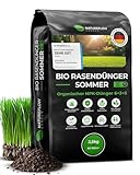 Bio Rasendünger Sommer TESTSIEGER Made in Germany – 2,5kg für 100qm - Organischer Rasendünger...