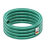 Wiltec Saugschlauch Druckschlauch 5m, flexibel, 40mm (1 1/2') grün - Made in Europe, zum Anschluss...