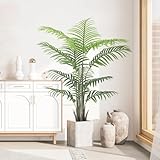 YOLEO Künstliche Pflanzen groß 120cm Kunstpflanze im Topf kunstpalme wie echt künstliche Palme...