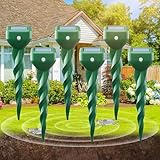 Maulwurf Vertreiber 6er Set, Leistungsstarker Wühlmausschreck & Maulwurfschreck Solar für Garten,...