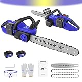 16 Zoll Elektro-Kettensäge Brushless, Professionelle Handkettensäge zum Schneiden von Bäumen,...