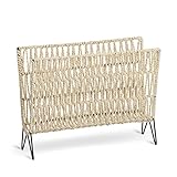 Zeller 17019 Zeitungsständer Boho, Eisen/Papier, ca. 38 x 15 x 30 cm, Boho-Magazinhalter,...